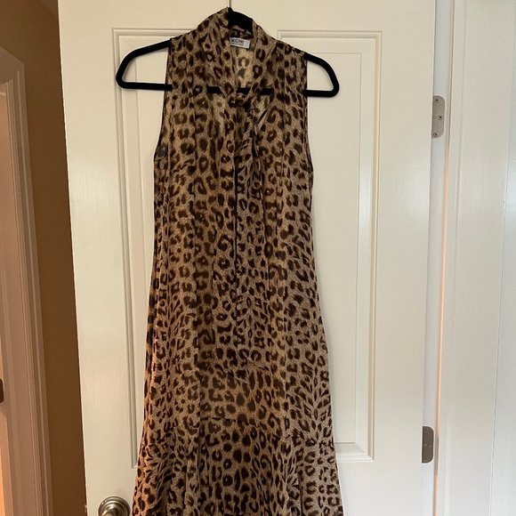 Moschino Animal Print Silk Dress - Picture 1 of 12